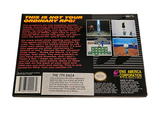 a back cover of a video game with a picture of a man playing a video game