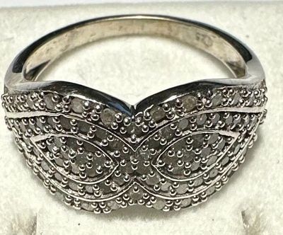 BAGUE REFLETS DIAMANTS 1/2CT - ARGENT 925 - Taille 55 - 3g (…