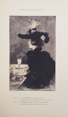 an old picture of a woman sitting at a table with a cup of coffee