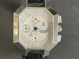 a close up of a wrist watch with a black strap