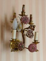 Lustre en bronze et céramique polychrome à huit bras de lumi… (photo 2)
