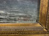 an image of a painting of a boat in the water