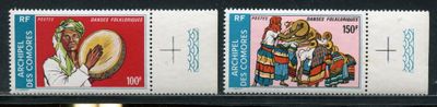 deux timbres avec la photo d'un homme et d'une femme