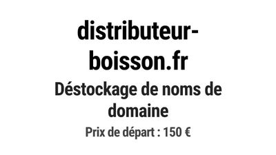 Nom de domaine distributeur-boisson.