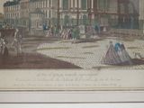 a picture of a picture of a building with a horse drawn carriage in front of it