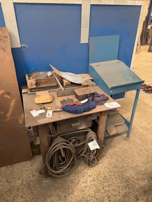 an image of a workbench in a garage