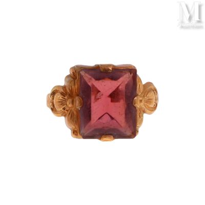 Bague Bague en alliage d'or rose 9K (375°/°°) ornée d'une pi…