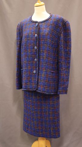 WEINBERG : ensemble taille 52, pure laine vierge, veste et jupe b...