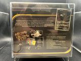 a picture of a display case with some items inside of it
