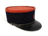 an image of a black and red hat on a white background