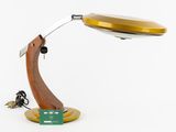 an image of a desk lamp with a wooden base and a metal base