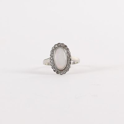 Bague EN Platine, OR, Opale ET Diamants