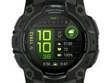 a close up of a digital watch on a white background