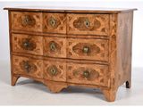 image d'une commode en bois sur fond blanc