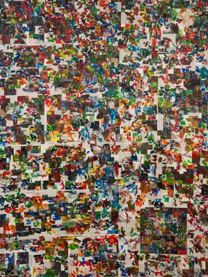 an image of a large painting with many different colors on it
