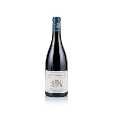 a bottle of red wine on a white background