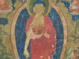 une image représentant un tableau d'une personne vêtue d'une robe rouge
