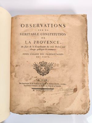 Provence. Observations sur la véritable constitution de la P…