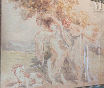 a picture of a painting hanging on the wall of a room