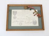 an old document with a bunch of different items on it