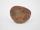 an image of a brown bowl sitting on top of a white surface