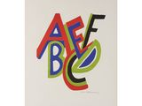 une image représentant une affiche blanche sur laquelle figurent des lettres colorées