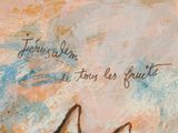 a picture of a painting of a bird with a quote on it