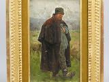 une image représentant un tableau d'un homme avec un mouton