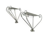pair of wrought iron wall sconces