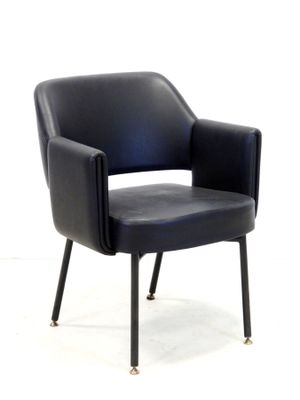 an image of a black leather chair on a white background