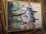 a picture of a painting hanging on a wall in a room