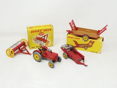 a red toy tractor and a red toy tractor and a red toy tractor and a red toy tractor and a red toy tractor and a red toy tractor
