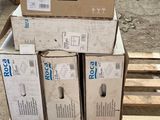 many boxes stacked on top of each other on a pallet