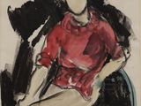 an image of a painting of a woman sitting in a chair