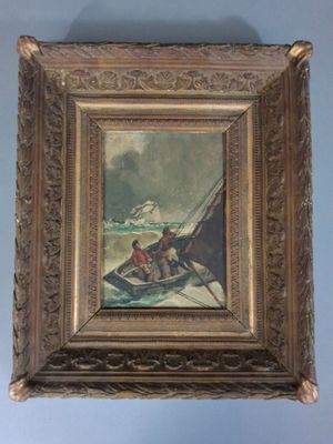 an image of a picture of a painting hanging on a wall