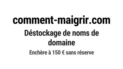 Nom de domaine comment-maigrir.