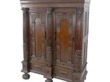 une image représentant une armoire en bois avec deux portes de chaque côté