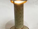 a lamp that is on top of a table