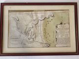 an old map of the battle of antieta, with a map of the battle of antieta in the background