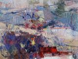 an image of a painting of a horse drawn carriage on a snowy day