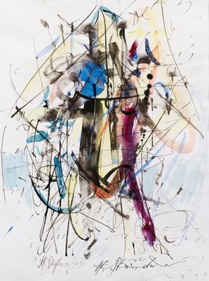 une image représentant le dessin d'une personne avec un parapluie