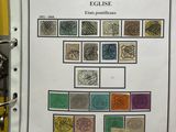 a picture of a picture of a collection of stamps on display