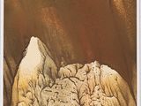 une image d'une photo d'un tableau représentant une montagne