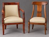 a pair of george ii mahogany armchairs