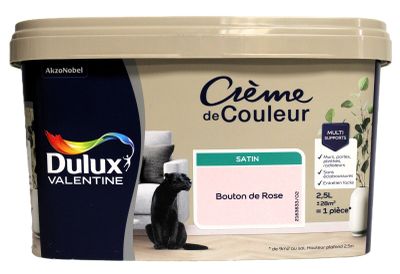 le pot de peinture est posé par terre à côté d'un chat noir