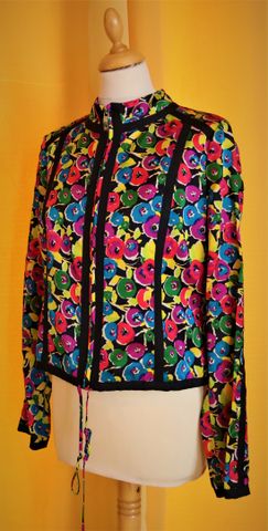 ARMANI Jean’s – Blazer en coton et soie à motif floral. Taille : ...