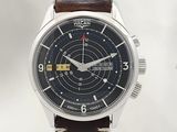 a close up of a watch on a white background