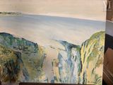 a picture of a painting on a easel on a table