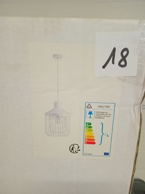 @@@ 2 suspensions cage métal blanc ref 26621 BL - NEUF EN CA…