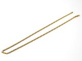 a gold chain with a single link on a white background